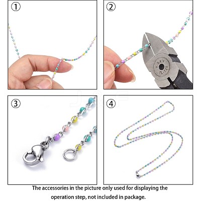 304 Stainless Steel Enamel Twisted Chains STAS-R100-40B-1