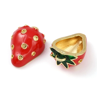 Brass Enamel Pendants KK-R224-14C-G-1