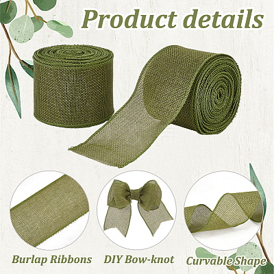 10 Yards Burlap Ribbons SRIB-WH0026-11B-1
