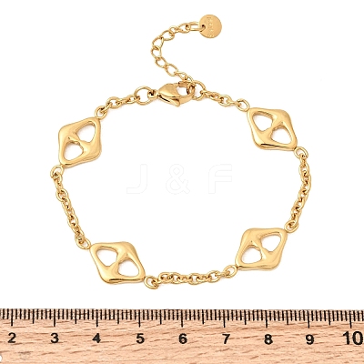304 Stainless Steel Link Bracelets for Women BJEW-G784-01G-01-1
