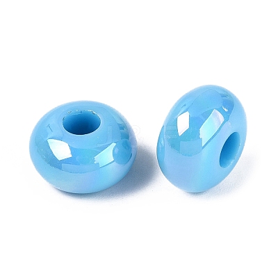 Opaque Acrylic European Beads OACR-E033-19D-1