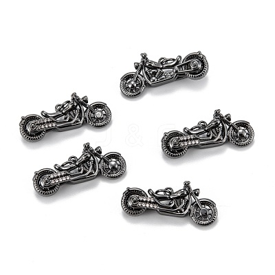 Brass Micro Pave Clear Cubic Zirconia Pendants ZIRC-P086-29-1