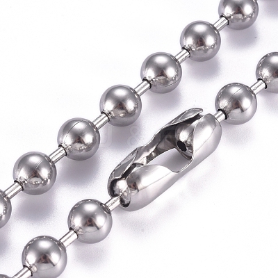 Non-Tarnish 304 Stainless Steel Ball Chain Necklace NJEW-G340-05P-03-1