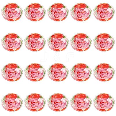 20Pcs Handmade Foil Lampwork Beads FOIL-SZ0001-03B-1