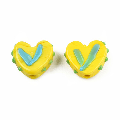 Opaque Handmade Bumpy Lampwork Beads Strands LAMP-T017-20-B02-1