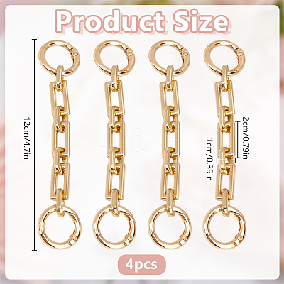 4Pcs Alloy Chain Bag Strap Extenders FIND-DR0002-15G-1