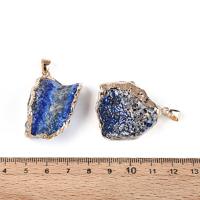 Raw Rough Natural Lapis Lazuli Pendants G-N349-13A-G-1