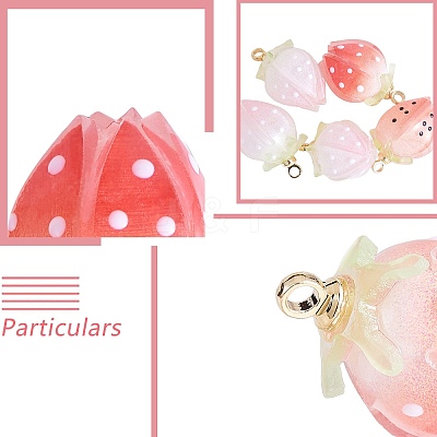 12Pcs 3 Colors Plastic Enamel Pendants KY-SZ0001-43-1