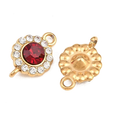 304 Stainless Steel Rhinestone Connector Charms STAS-G398-30G-03-1