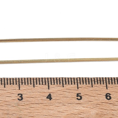 10Pcs 0.9MM 304 Stainless Steel Round Snake Chain Necklaces NJEW-G203-03G-1