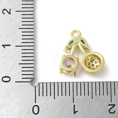 Brass Micro Pave Cubic Zirconia Pendants KK-P290-02B-G-1