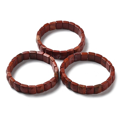 Natural Red Jasper Stretch Bracelets BJEW-F406-B27-1