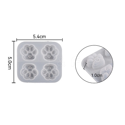 DIY Cat Paw Prints Fondant Silicone Molds X1-DIY-TAC0015-32A-1