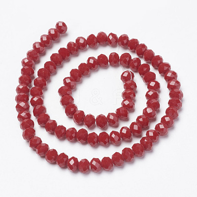 Opaque Solid Color Glass Beads Strands EGLA-A034-P2mm-D02-1