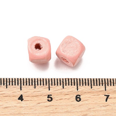 Spray Painted Wooden Beads WOOD-P021-01B-25-1