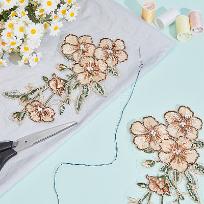 2Pcs Flower Clothing Patches DIY-GF0012-86B-1
