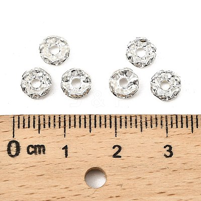 Brass Rhinestone Spacer Beads RSB04C14-1