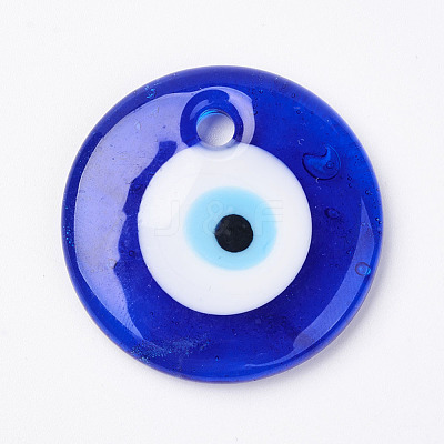Handmade Lampwork Evil Eye Pendants X-LAMP-E106-02D-1