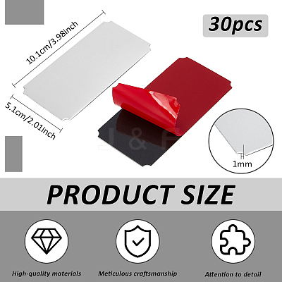 30Pcs Self-adhesion Aluminium Sheet DIY-BC0014-57P-1