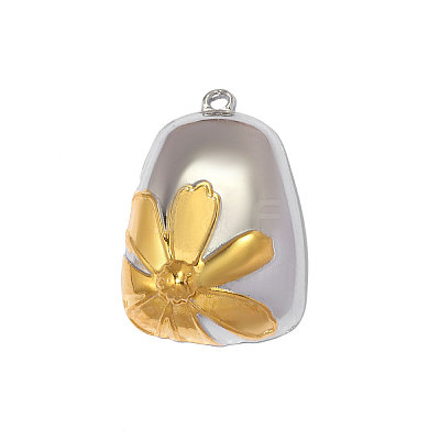 Two-tone 304 Stainless Steel Pendants STAS-OY014-45GP-1