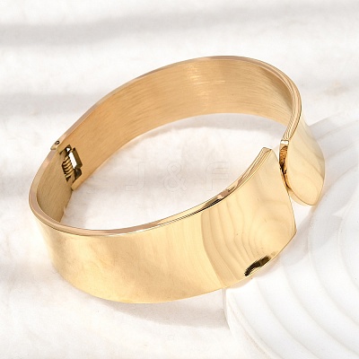 304 Stainless Steel Hinged Bangles BJEW-D408-13G-1