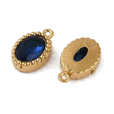 Ion Plating(IP) 304 Stainless Steel Micro Pave Cubic Zirconia Charms STAS-K256-19G-10-1