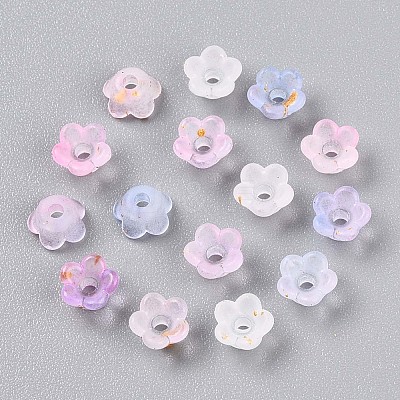 Frosted Transparent Acrylic Beads X-OACR-N137-72C-1