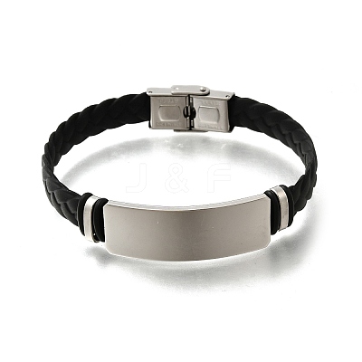 Imitation Leather Cord Braided Bracelets BJEW-B126-01P-1