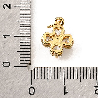 Brass Micro Pave Cubic Zirconia Pendants X-KK-V008-11G-04-1
