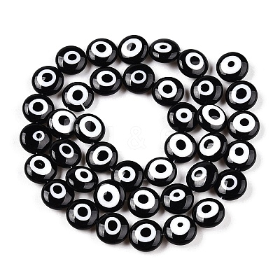 Handmade Evil Eye Lampwork Beads Strands LAMP-N024-27A-02-1
