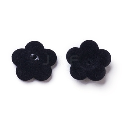 Flocky Acrylic Bead Caps OACR-I001-A06-1