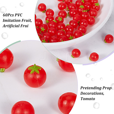 60Pcs PVC Imitation Fruit DJEW-OC0001-49B-1