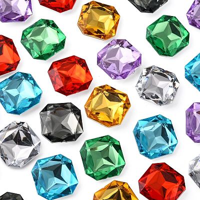 Imitation Taiwan Acrylic Rhinestone Cabochons GACR-A013-23x23mm-M-1