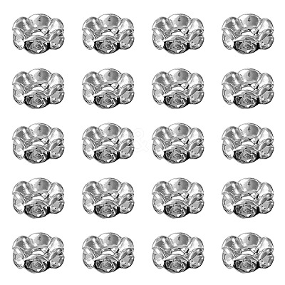 Brass Rhinestone Spacer Beads RB-YW0001-05D-01P-1
