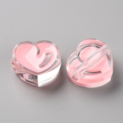 Transparent Enamel Acrylic Beads TACR-S155-004E-1
