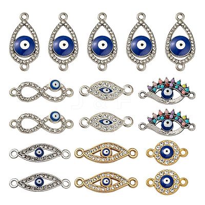 28Pcs 7 Style Alloy Links ENAM-LS0001-81-1
