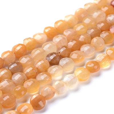 Natural Yellow Aventurine Beads Strands G-L538-019A-1