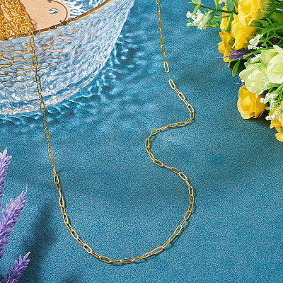 5M Brass Paperclip Chains CHC-TA0001-39G-1