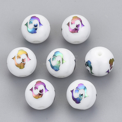 Electroplate Glass Beads EGLA-S178-11C-08-1