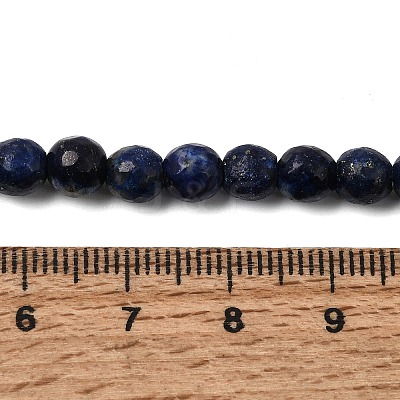 Natural Dyed Lapis Lazuli Beads Strands G-G059-6mm-1