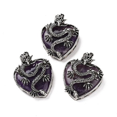 Natural Amethyst Pendants G-A207-04AS-04-1