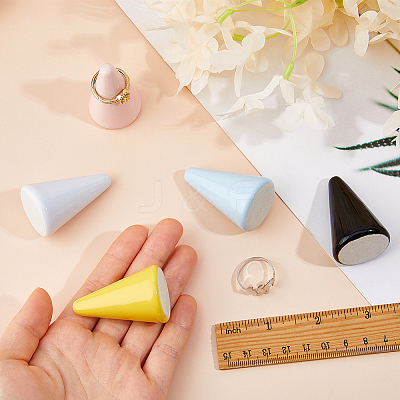 5Pcs 5 Colors Ceramics Ring Display Stands RDIS-FH0001-02-1