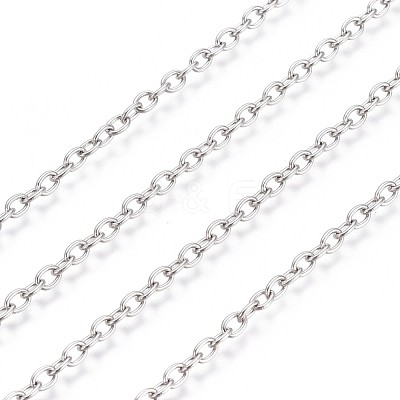 Tarnish Resistant 304 Stainless Steel Cable Chains CHS-L024-015P-1