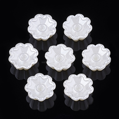 ABS Plastic Imitation Pearl Rhinestone Settings OACR-S020-16-1
