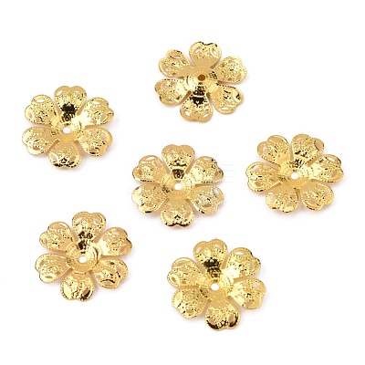 6-Petal Iron Bead Caps IFIN-WH0070-03G-1