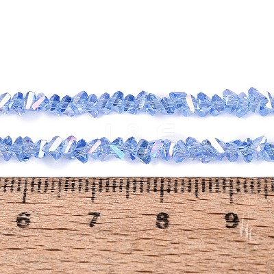 Electroplate Transparent Glass Beads Strands EGLA-Q139-01A-A22-1