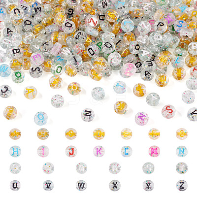 400Pcs 4 Styles Transparent Acrylic Beads TACR-TA0001-64-1