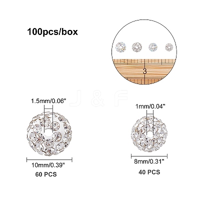 Pave Disco Ball Beads RB-AR0001-03-1