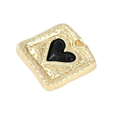 Rack Plating Alloy Enamel Pendants PALLOY-P309-04G-01-1