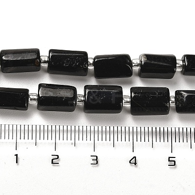 Natural Black Tourmaline Beads Strands G-N327-06-14B-1
